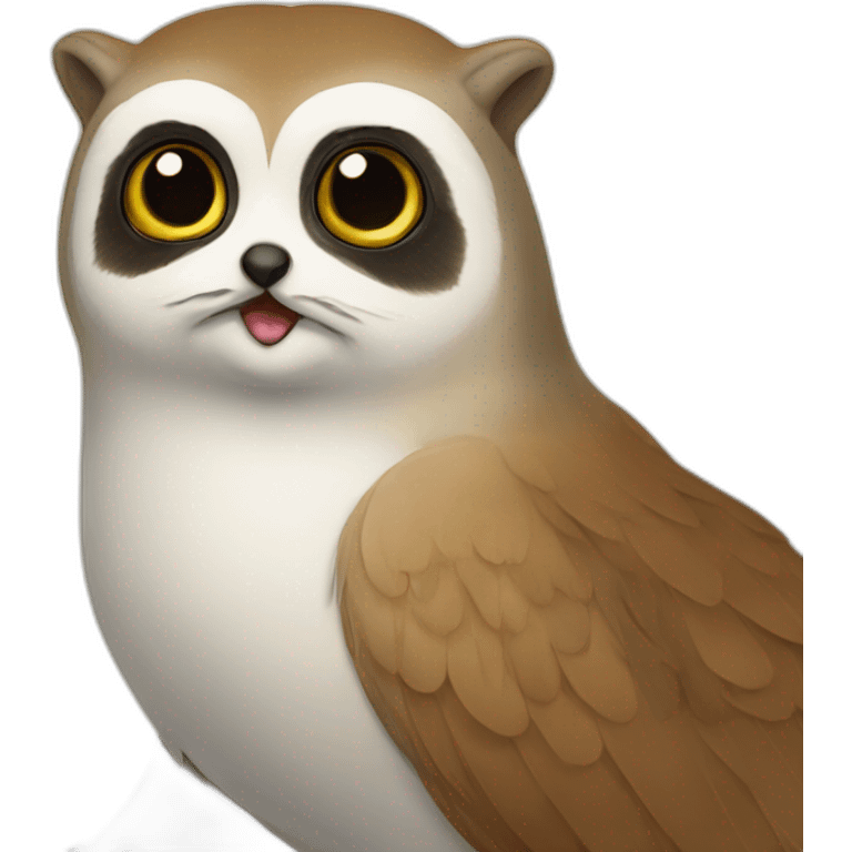 Chouette sur loutre emoji