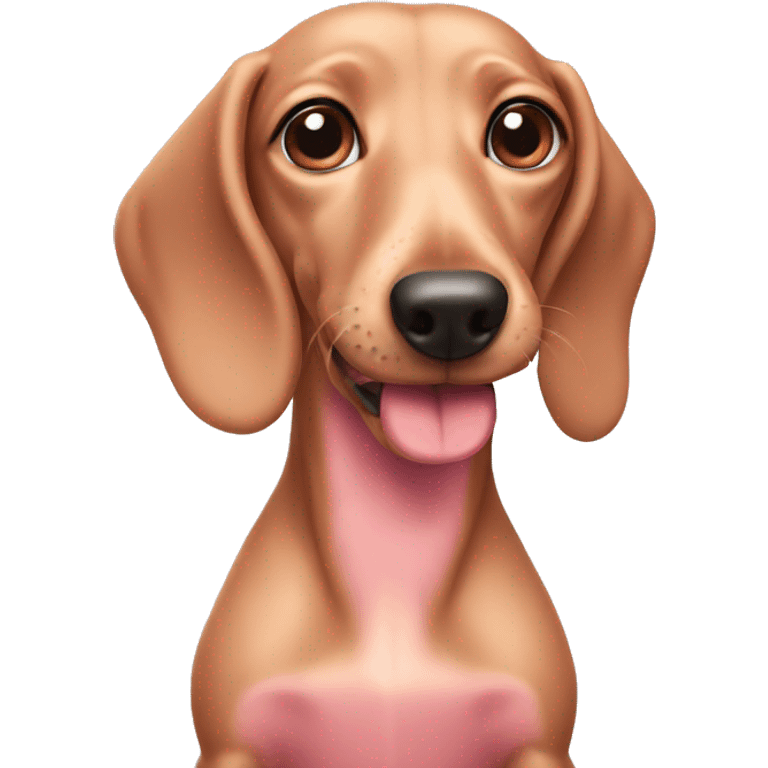 Light pink dashund  emoji