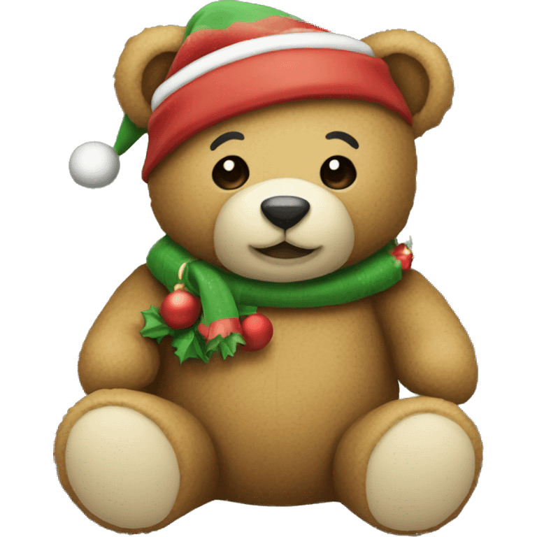 Christmas teddy bear  emoji