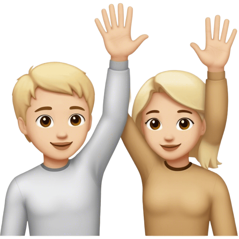 2 frands giving high five emoji