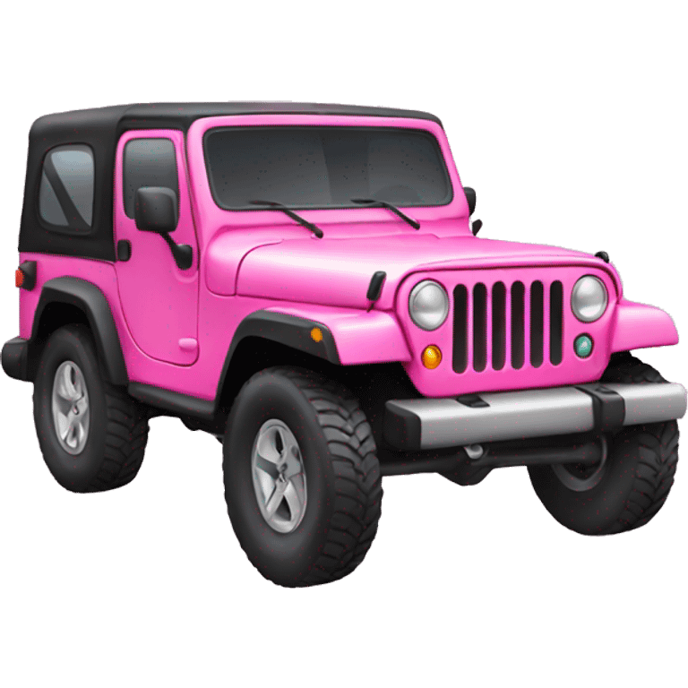 Pink jeep emoji