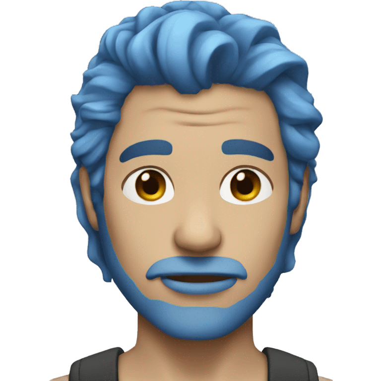 blue hair solo emoji