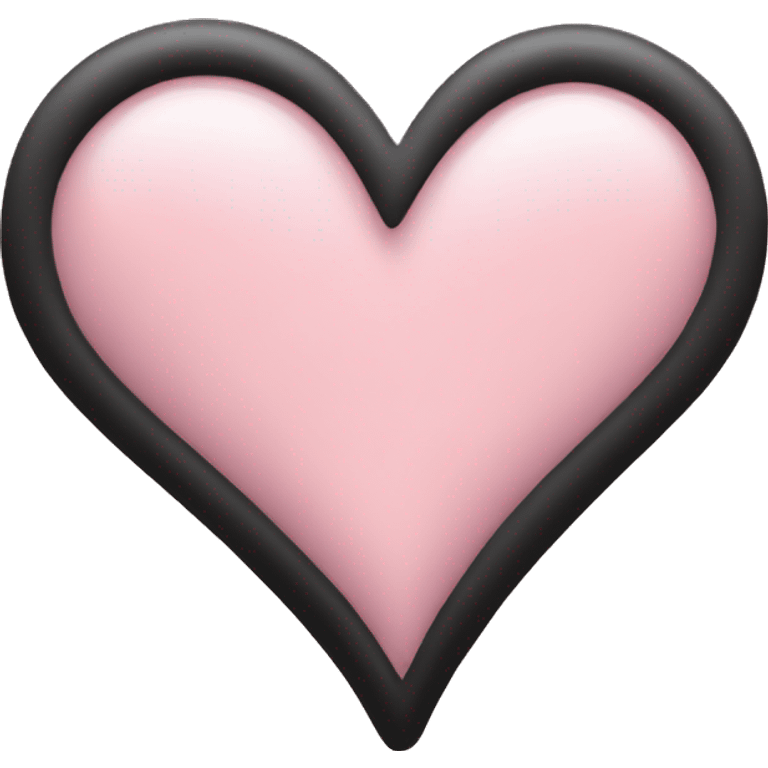 light pink and black hearts  emoji