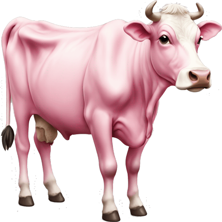 Pink full body cow  emoji