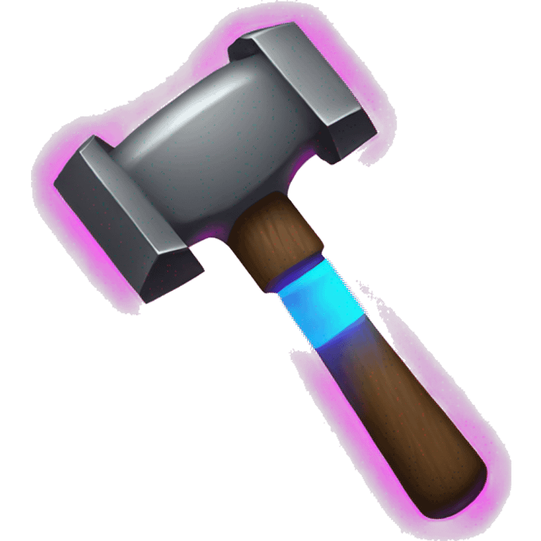 hammer with neon elements emoji