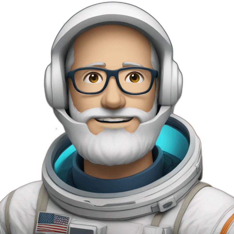 astronaut beard caucasian-man white-glasses emoji