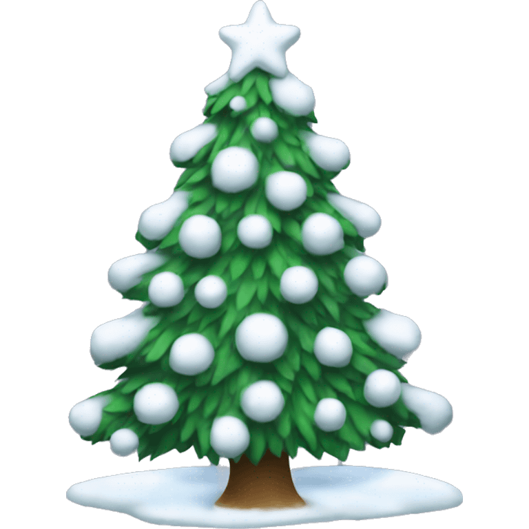 Snowy Christmas tree emoji