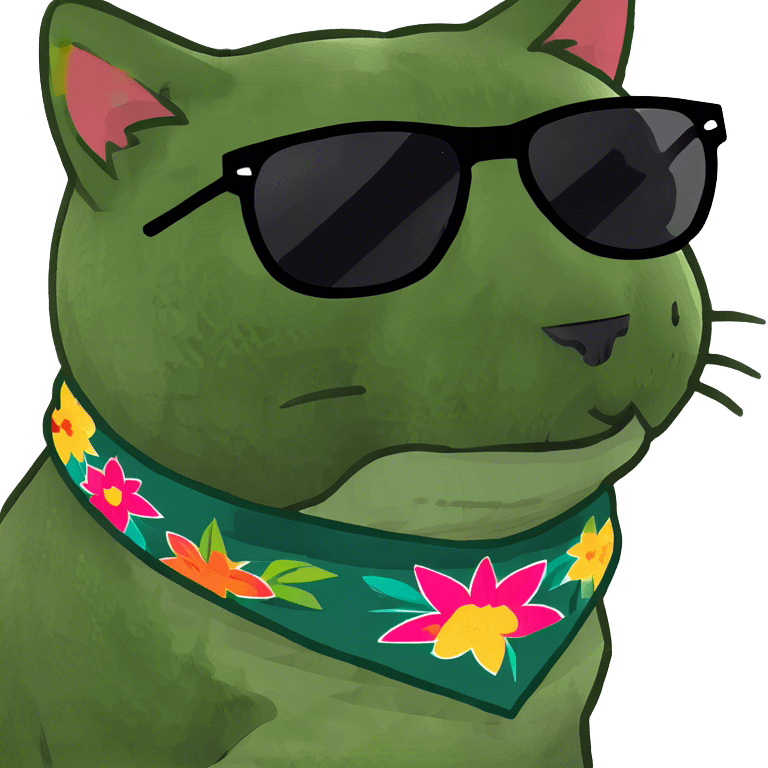 Cat with sunglasses emoji