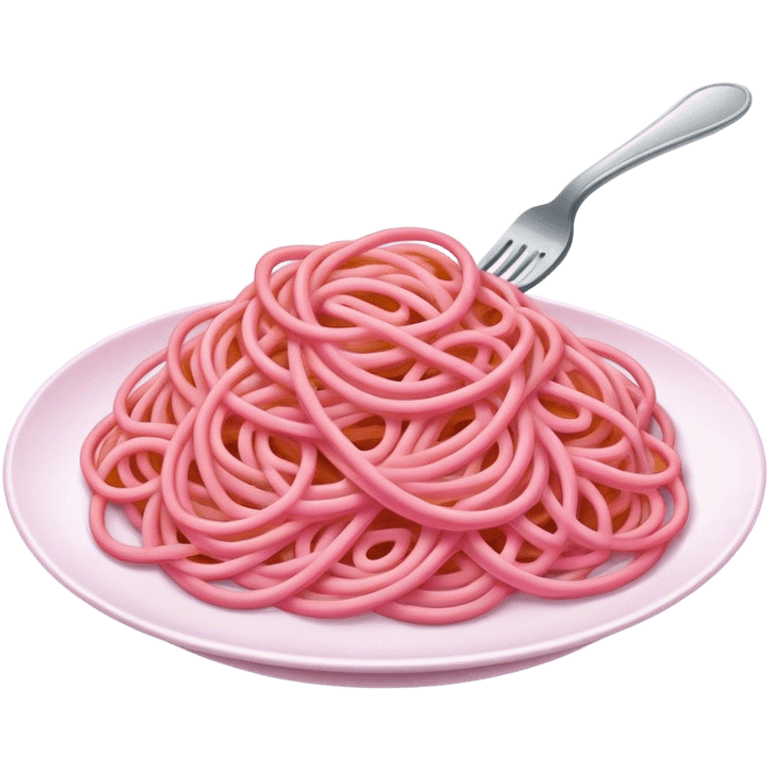 Pink spaghetti emoji