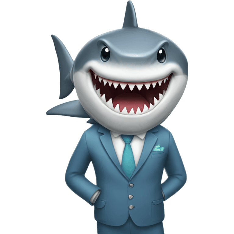 Shark dressed  emoji