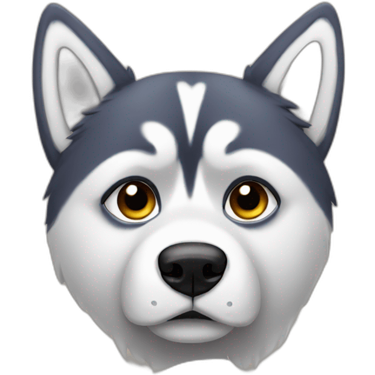 Very sad husky emoji