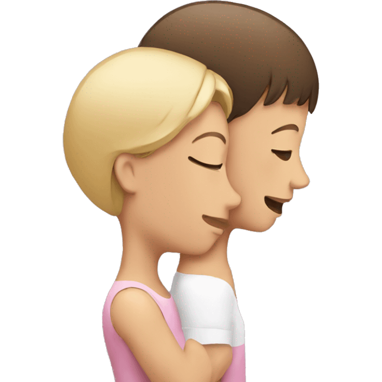 Person getting head massage from girl emoji