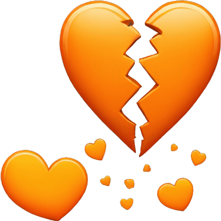  broken heart orange color emoji