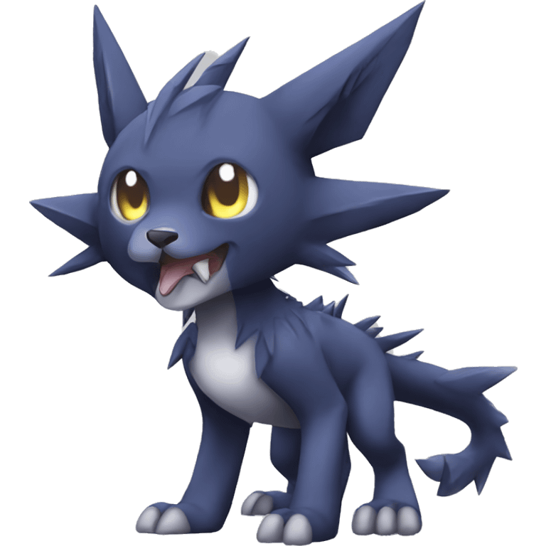 cute cool edgy sharp punk Digimon-Fakemon-animal full body emoji