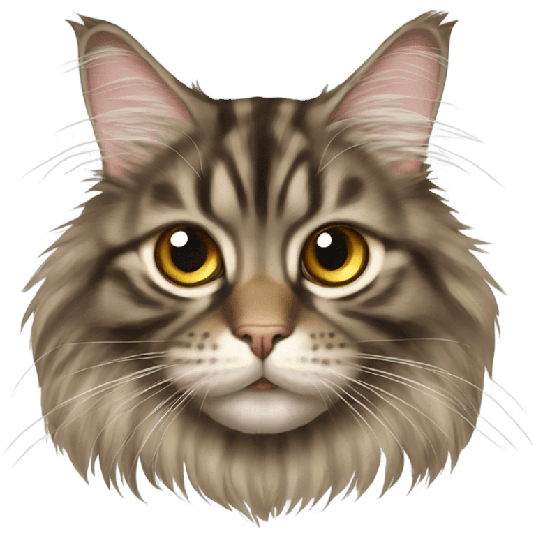 Maine Coon with eyes in a bunch emoji