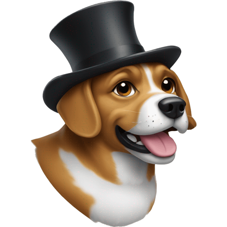 dog with tophat emoji