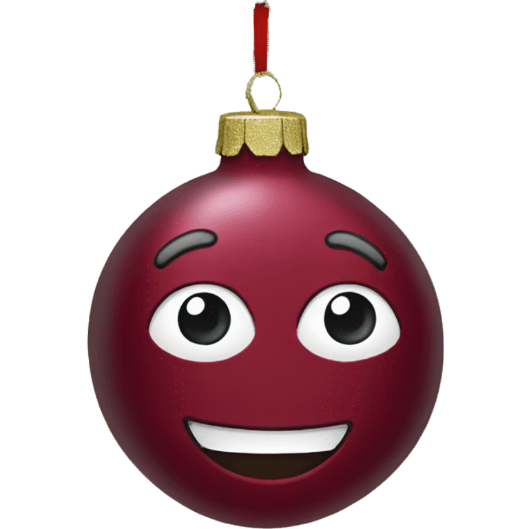 Wine red Christmas ornament  emoji