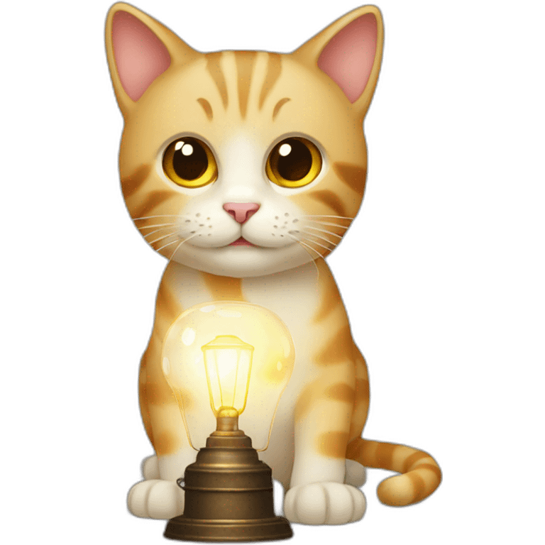 cat with lamp emoji