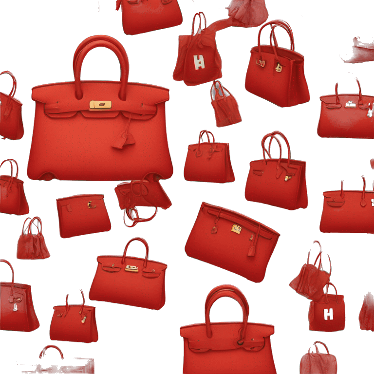 red hermes birkin bag emoji