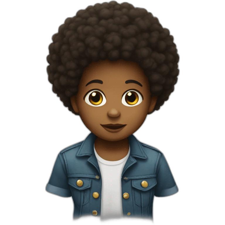 Afro baby emoji