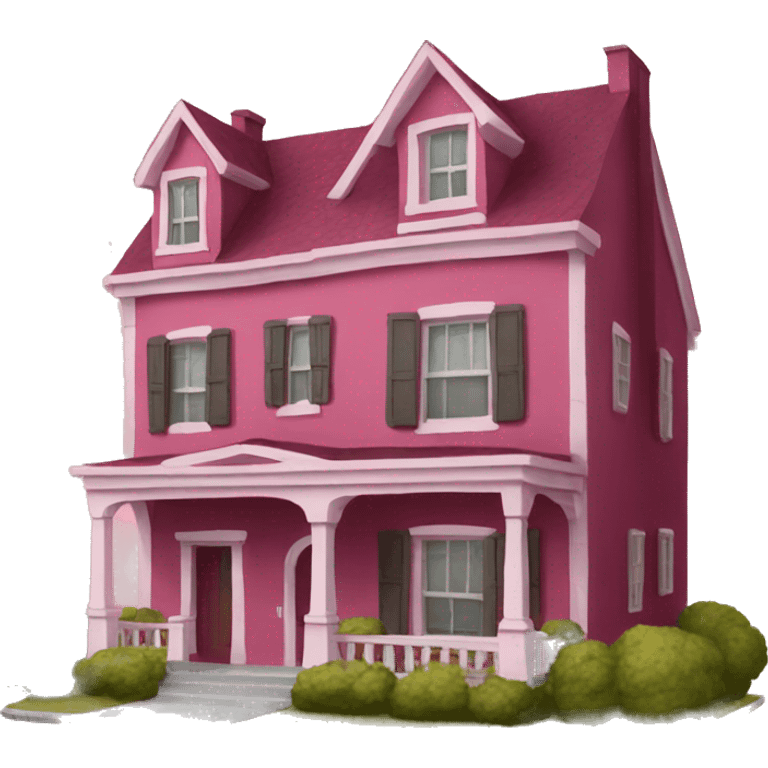 burgundy pink house emoji