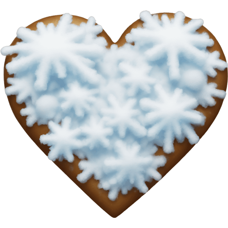 Heart with snow on top emoji