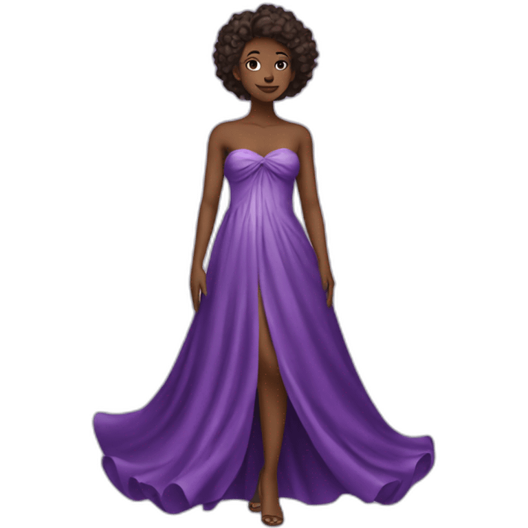 long and glowy purple dress emoji