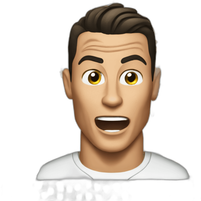 cristiano ronaldo shouting siuuu emoji