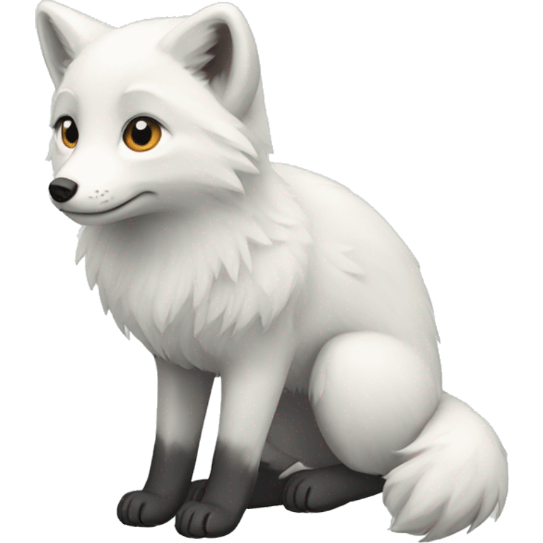 Arctic Fox full body emoji