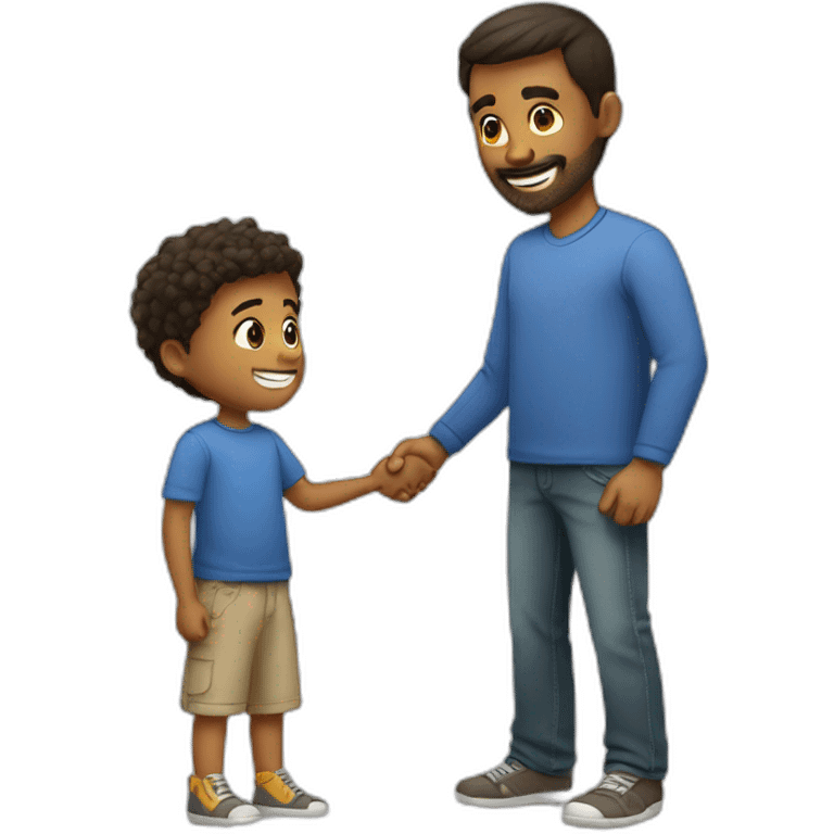 dad with little kid emoji