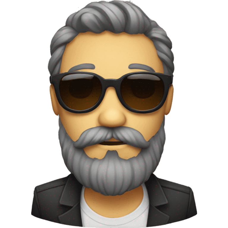 Calavera con barba y gafas emoji