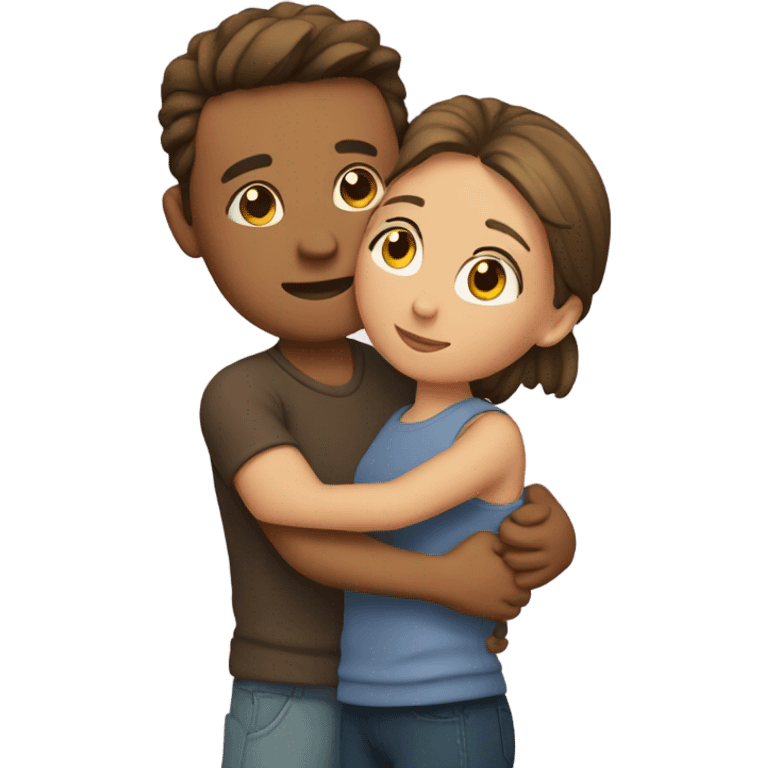 Couple hugging emoji