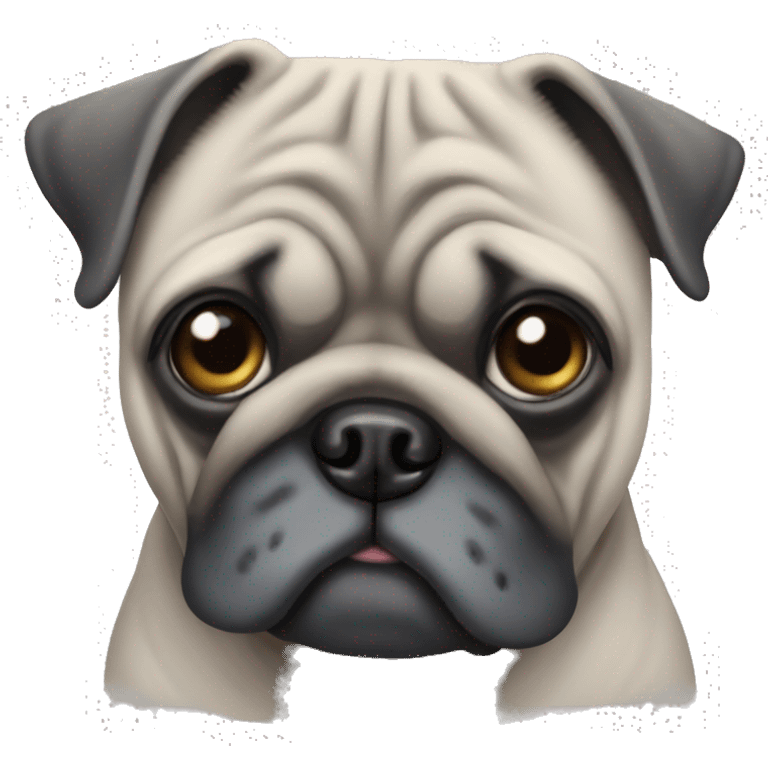 Old pug with grey muzzle emoji