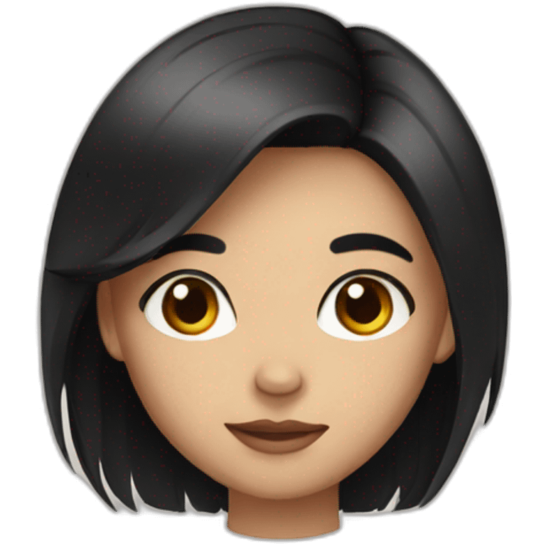 girl with black hair and brown eyes emoji