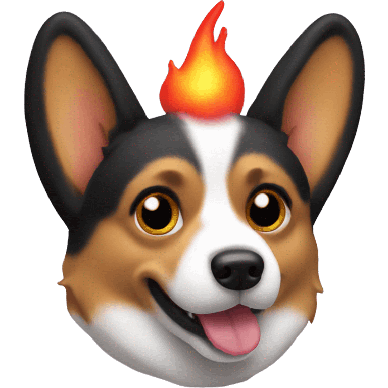 Corgi with devil horns emoji