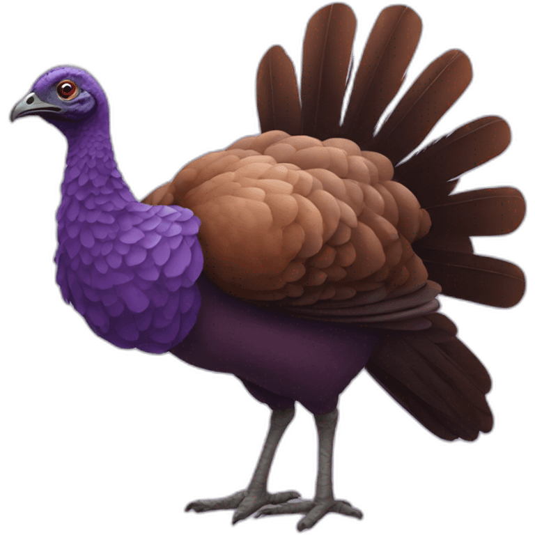 purple turkey emoji