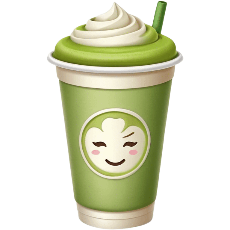 Matcha latte to go emoji