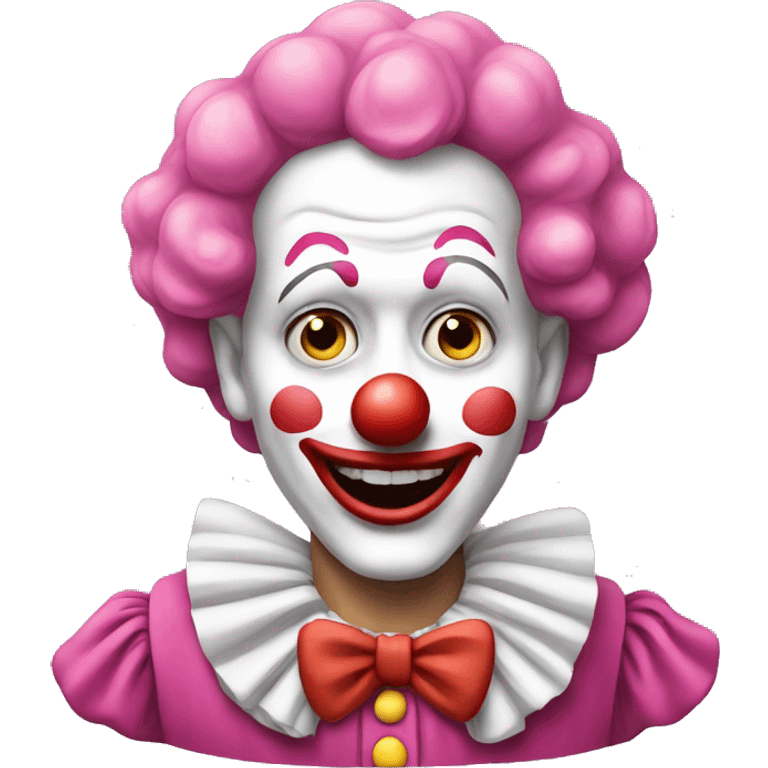 Pink clown emoji