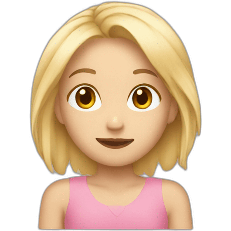 blonde girl falling in love emoji