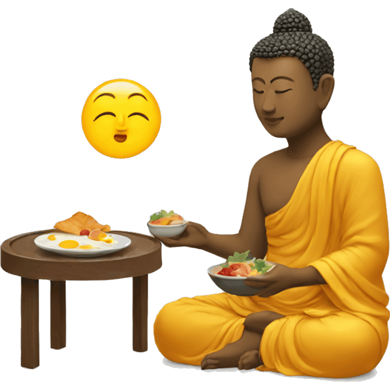 buddha eating breakfast emoji