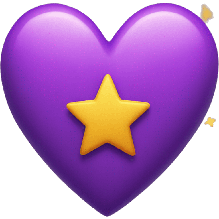 Bright purple heart with stars emoji