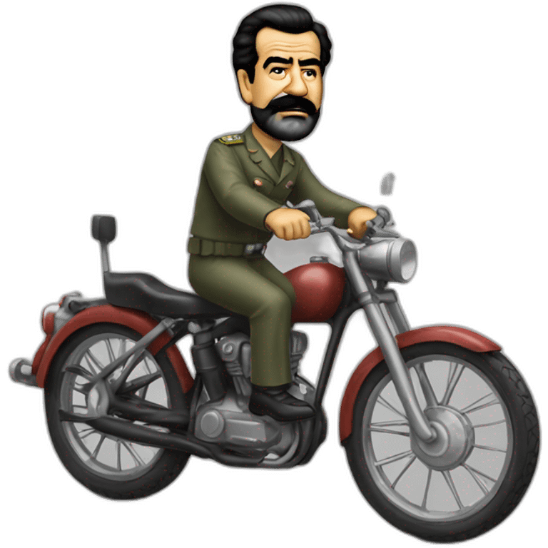 Saddam hussein on a bike emoji