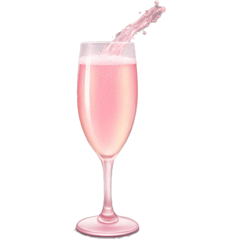 Pink champagne  emoji