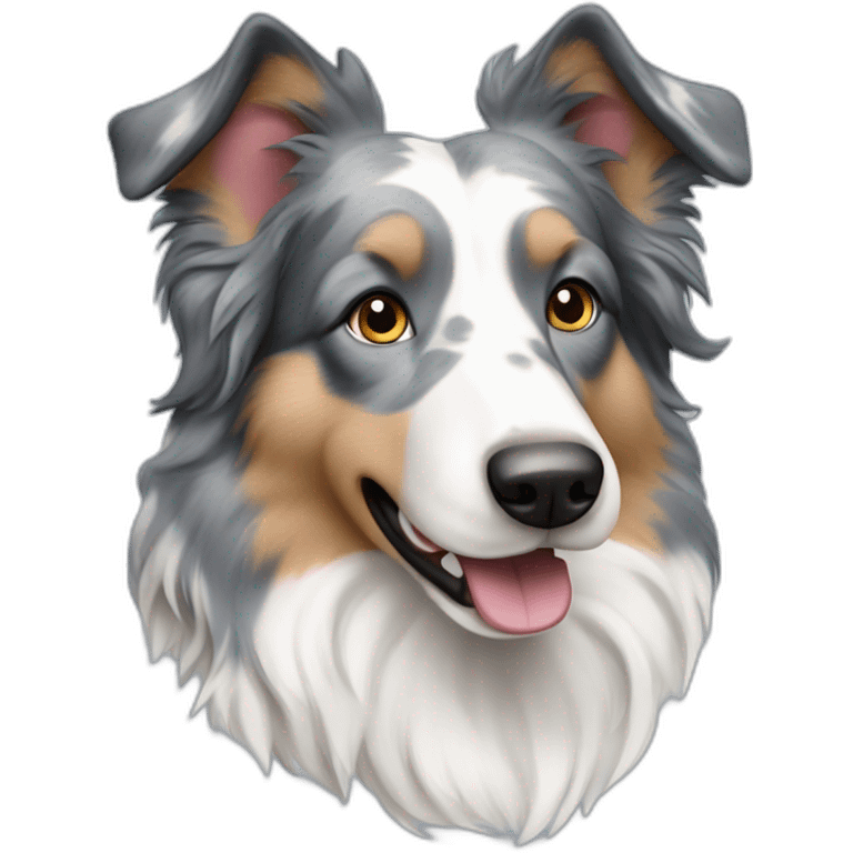 Blue merle Welsh collie emoji