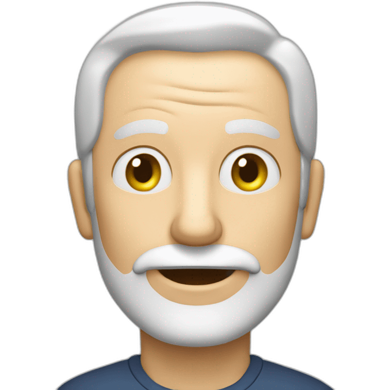 caucasian older male with small beard counting money emoji