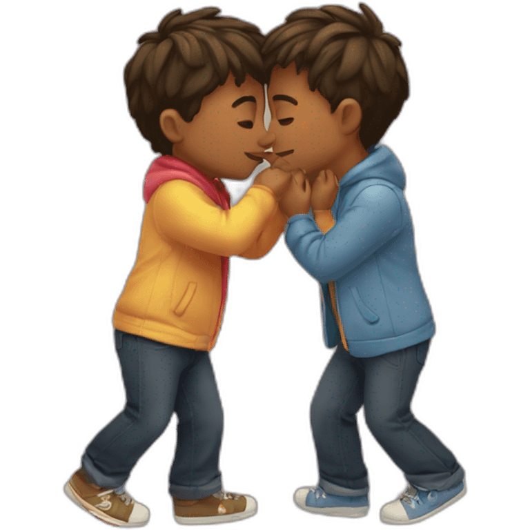 Gay boys kissing emoji