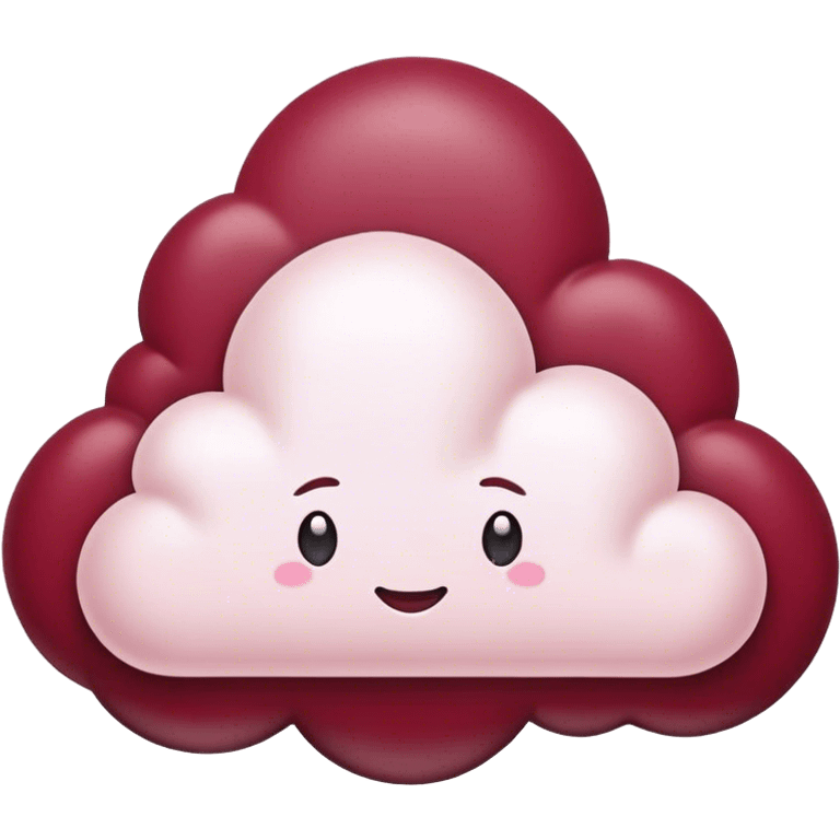 burgundy cloud emoji