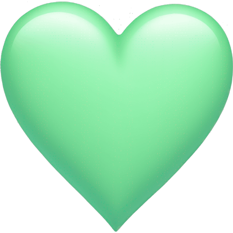 Pastel green heart emoji