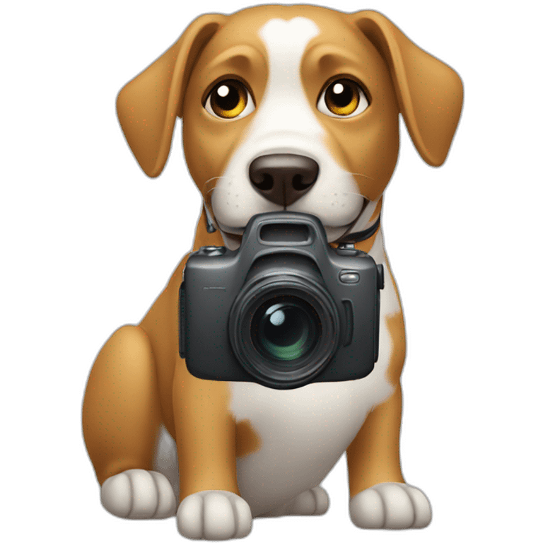 Dog with videocamera emoji