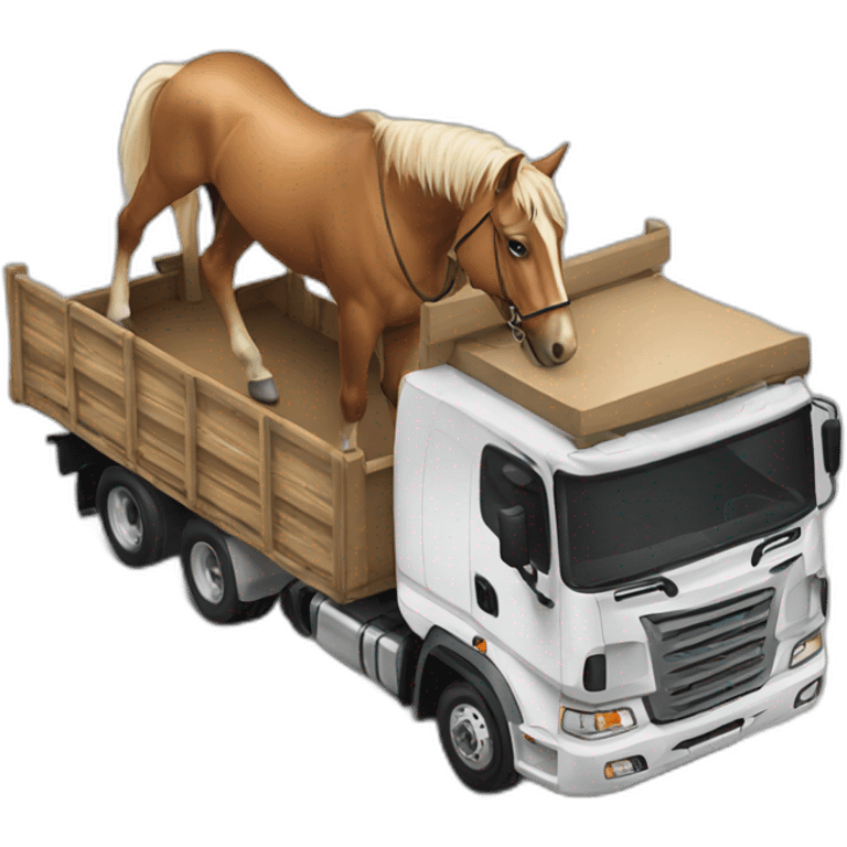 truck with horse emoji